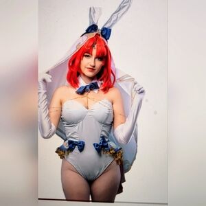 NWT WOMENS LARGE IMPACT NILOU FAMART COSPLAY COSTUME BUNNY  DRESS LINGER…